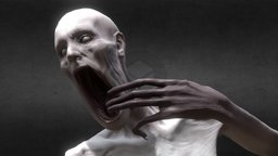 SCP-096 detailed, realistic, containment, shy, scp, breach, guy