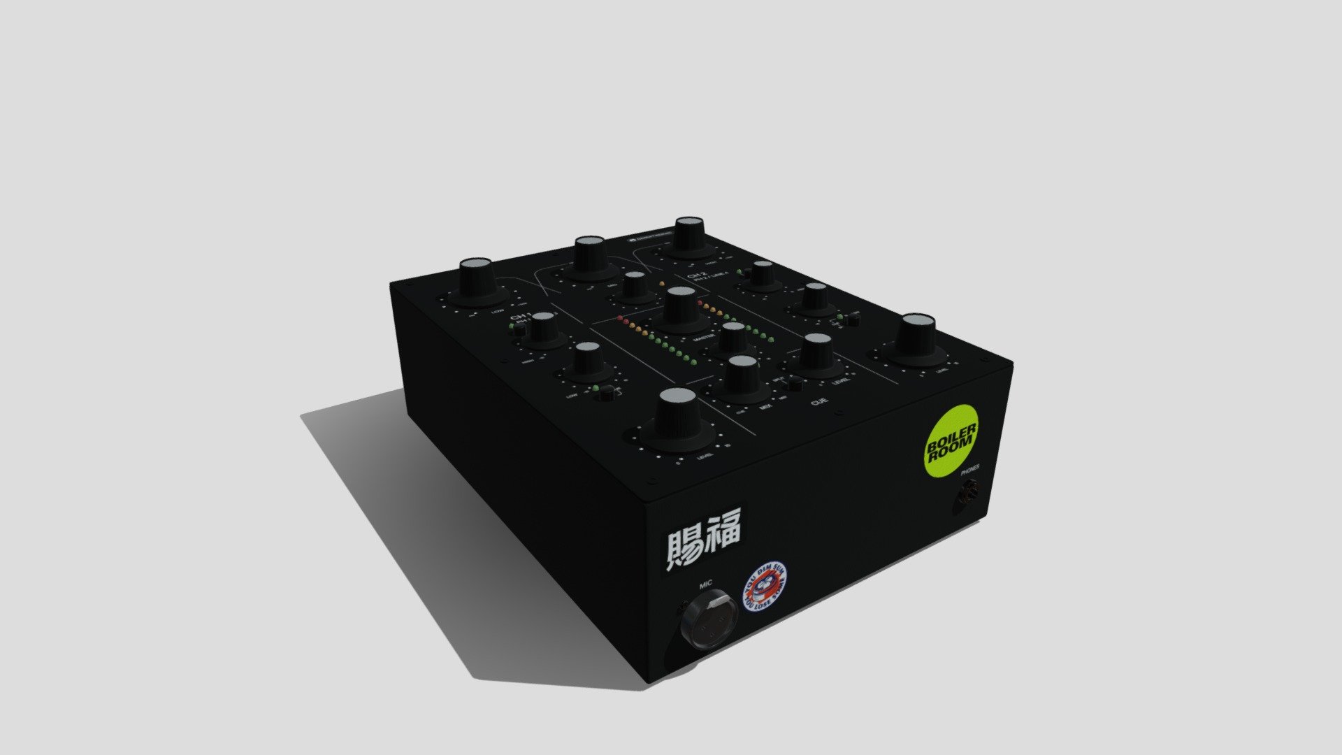 Omnitronic Dj Mixer, high poly model, with 2k materials created in Substance Painter 3d model