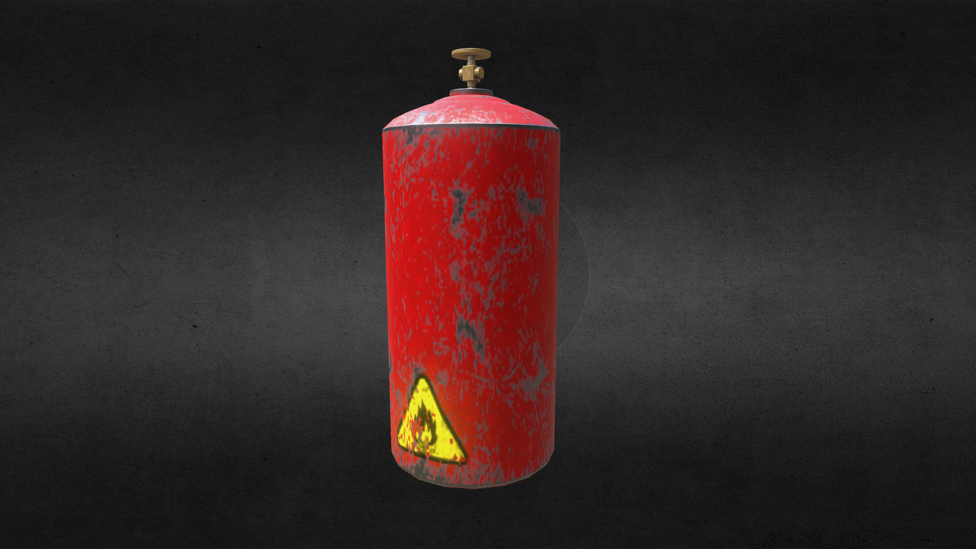 A Gas Bottle modeled in 3ds Max and Textured in Substance Painter - Gas Bottle - Download Free 3D model by Escoly 3d model