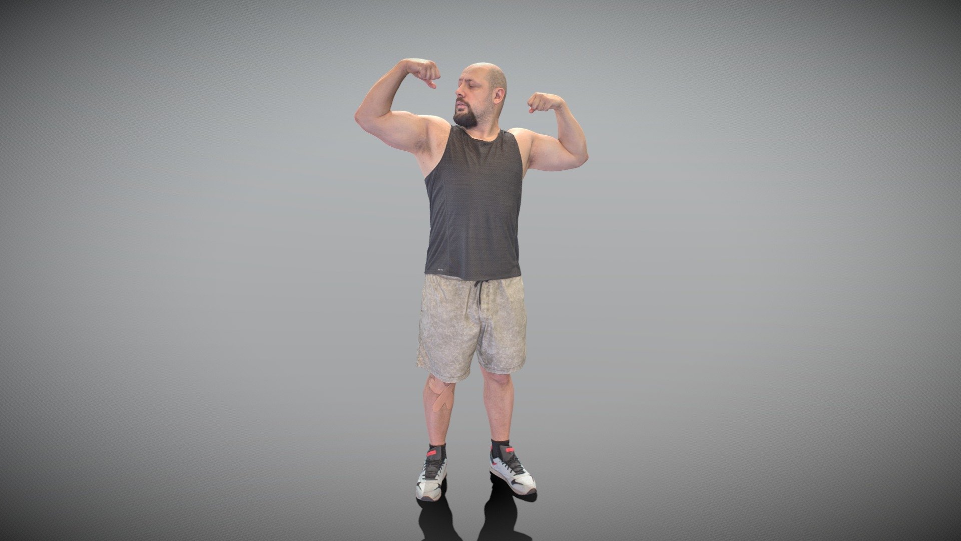This is a true human size and detailed model of a sporty handsome young man of Caucasian appearance dressed in a sportswear. The model is captured in a casual pose to be perfectly matching to various architectural and product visualizations as a background, mid-sized or close-up character on a sport ground, gym, park, VR/AR content, etc.

Technical specifications:




digital double 3d scan model

150k &amp; 30k triangles | double triangulated

high-poly model (.ztl tool with 5 subdivisions) clean and retopologized automatically via ZRemesher

sufficiently clean

PBR textures 8K resolution: Diffuse, Normal, Specular maps

non-overlapping UV map

no extra plugins are required for this model

Download package includes a Cinema 4D project file with Redshift shader, OBJ, FBX, STL files, which are applicable for 3ds Max, Maya, Unreal Engine, Unity, Blender, etc. All the textures you will find in the “Tex” folder, included into the main archive.

3D EVERYTHING

Stand with Ukraine! - Sporty man demonstrating muscles 408 - Buy Royalty Free 3D model by deep3dstudio 3d model