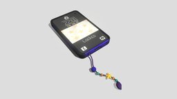 Smartphone with Charm iphone, gadget, prop, jewelry, accessories, electricity, smartphone, stars, accessory, android, handy, phone, star, charm, sims4, sims, mobilephone, beads, luckycharm, asset, game, technology, stylized, rigged, gameready, noai, phonejewellery, luck-charm