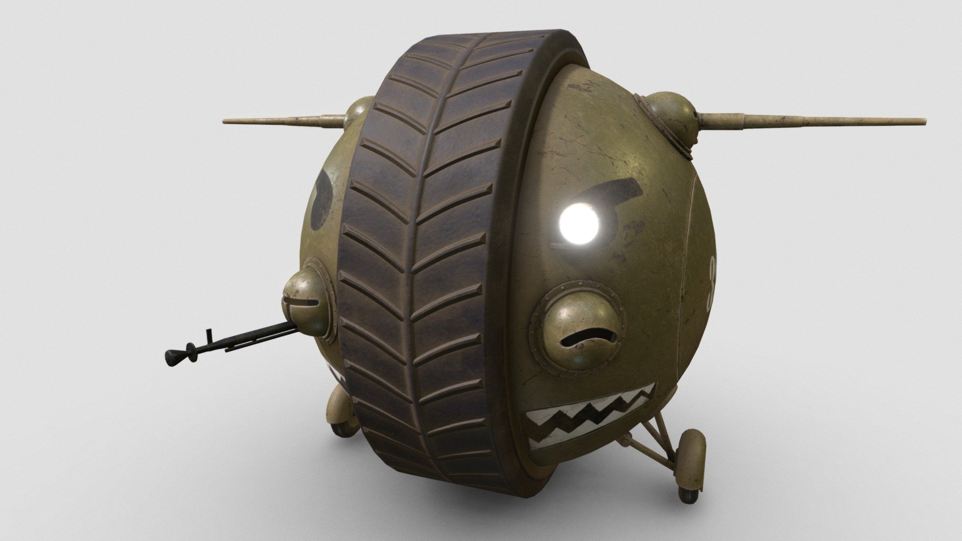 Soviet ball tank “Sharotank”
reference from : http://miniart-models.com/products/40001-soviet-ball-tank-sharotank/#lg=1&amp;slide=9

texture size for tank : 4096x4096 - Soviet Ball Tank “Sharotank” - Buy Royalty Free 3D model by KloWorks 3d model