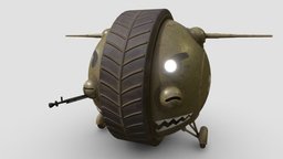 Soviet Ball Tank “Sharotank” soviet, store, game-art, fire, tank, game-asset, sharotank, vehicle, pbr, ball