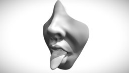 1 Mouth and Nose mouth, tongue, nose, sculptjanuary, sculptjanuary2018, sculptjanuary18-sculptjanuary-mouth, zbrush, 3dmodel