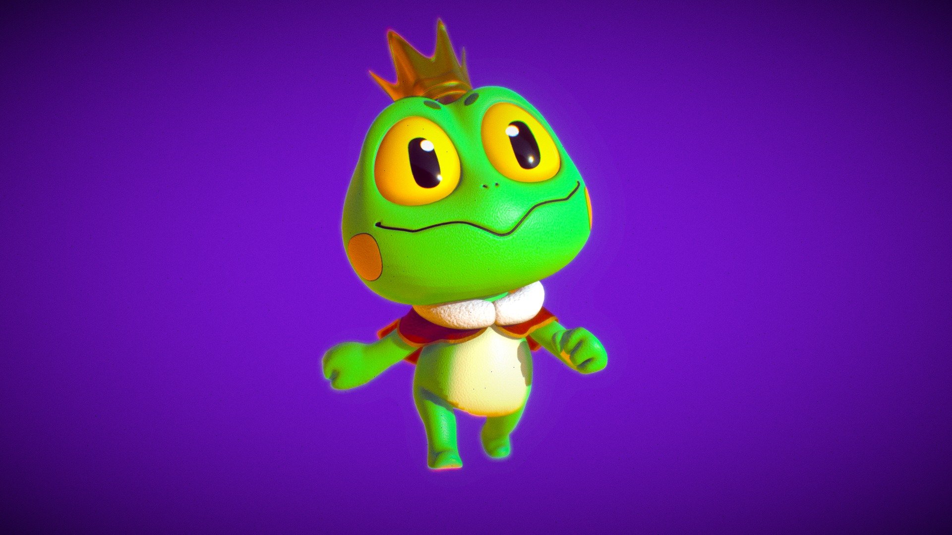 Here comes the Frog King! - Frog King - 3D model by IgorSan 3d model
