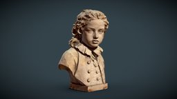Bust of Edward Salter aged six #RealityScan terracotta, bust, realityscan