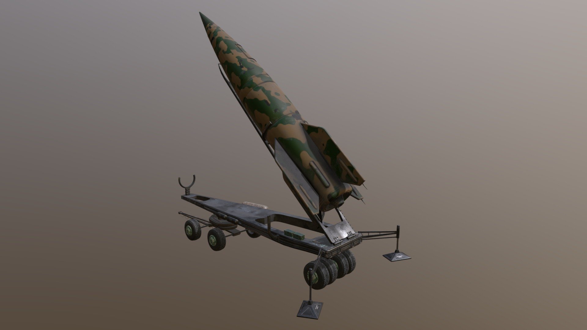V2 rocket with ramp for Opel Blitz
plug and play
gizmos ready for animation
All handmade textures too Substance painter.
Easy to make own game 3d model
