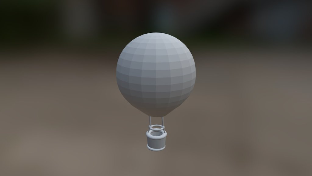 First 3D Model, Primitive Modeling - Hot Air Balloon - 3D model by lbainton 3d model