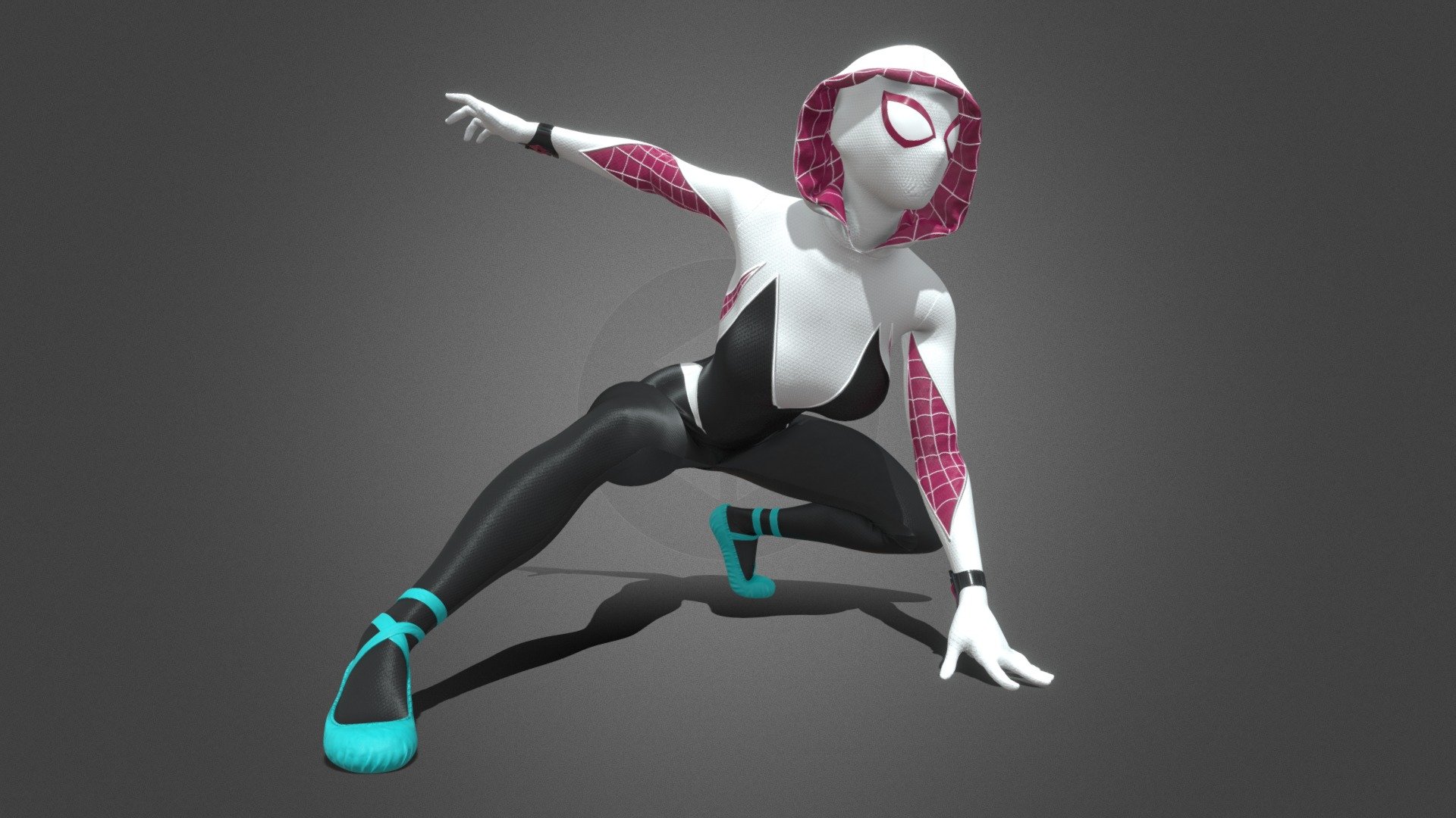 The model is made for 3D printing

You can buy this and other models for printing at the link

https://cults3d.com/en/users/Mini_Print_Studios/3d-models

You can support me with a donation at the link

https://fantalks.io/r/mini_print_stidio
 - Spider Gwen Pose 2 - 3D model by CGIKnights 3d model