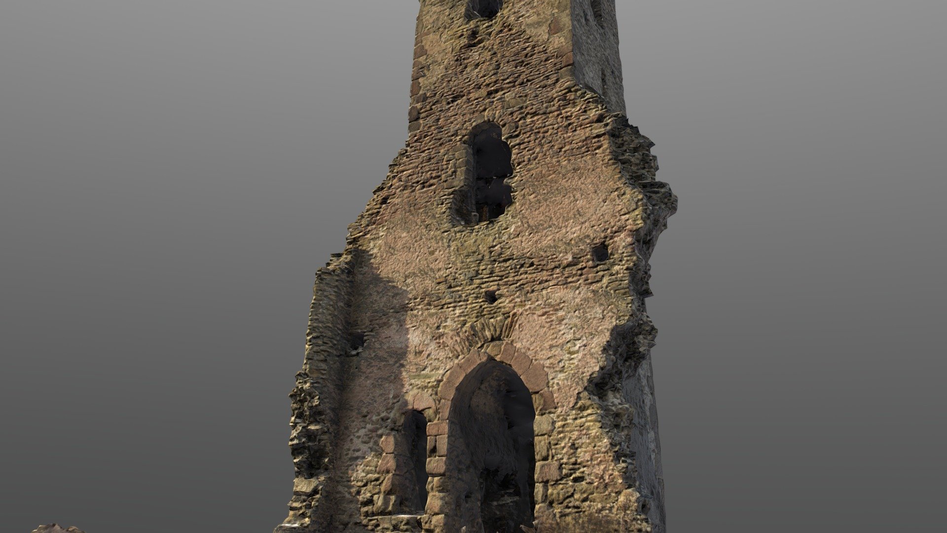 It is a scan from a drone of a church tower from non existing vilage Miloj in Slovakia. 
Images processed in RealityCapture 3d model