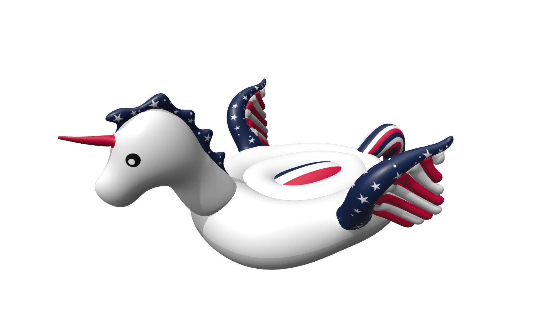 America Unicorn Pool Float - 3D model by riki (@rikkilambo) 3d model