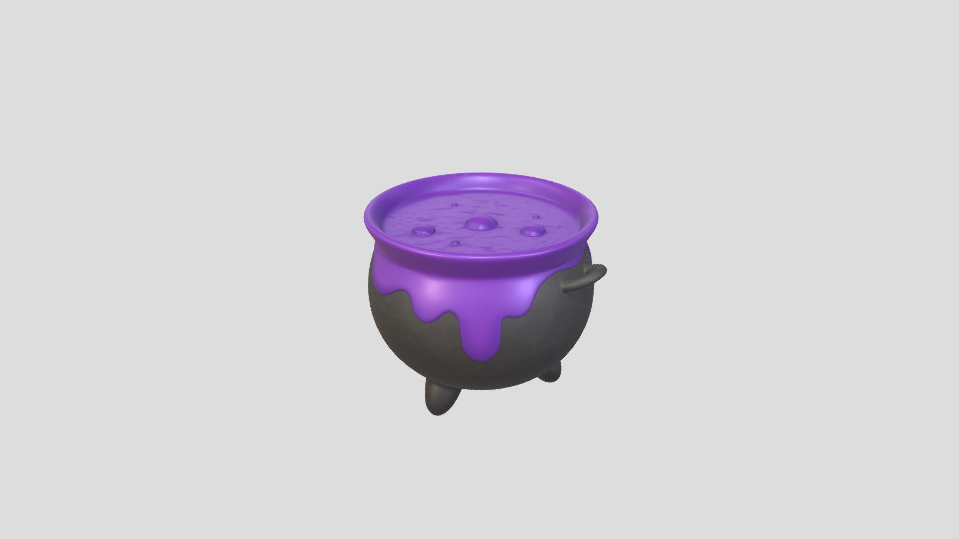 Cartoon Cauldron 3d model. 
  


3,101 poly 

3,170 Vert 
  


File Formats 


3ds Max  

OBJ  

FBX 
 


Non-overlapped UV 

Clean Topology 

No Rig 
 


2048 PNG textures 


Base Color 

Nomal Map 

Roughness 
 - Cartoon Cauldron - Buy Royalty Free 3D model by Cartoon Objects (@CartoonObjects) 3d model