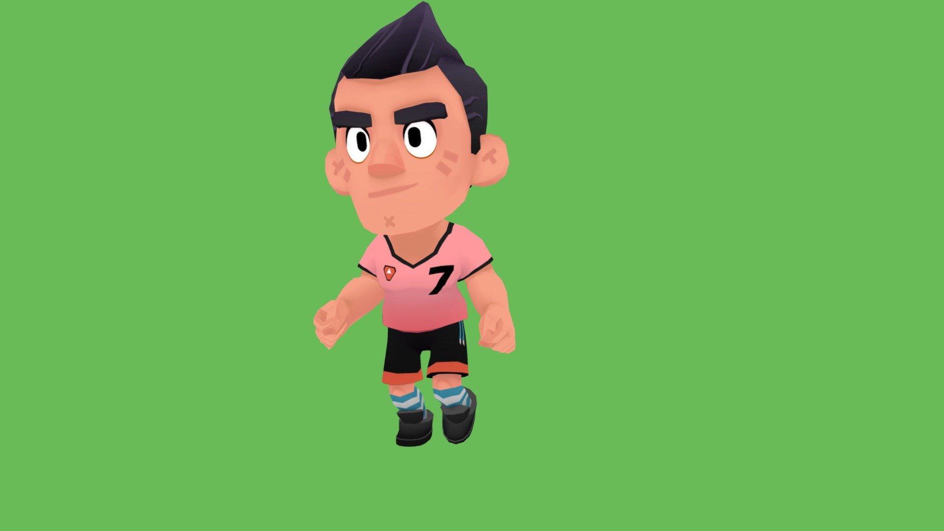 A stylized character for a mobile soccer game - Stylized Soccer Player - Buy Royalty Free 3D model by Sergio Panzarella (@sirjoepanzer) 3d model