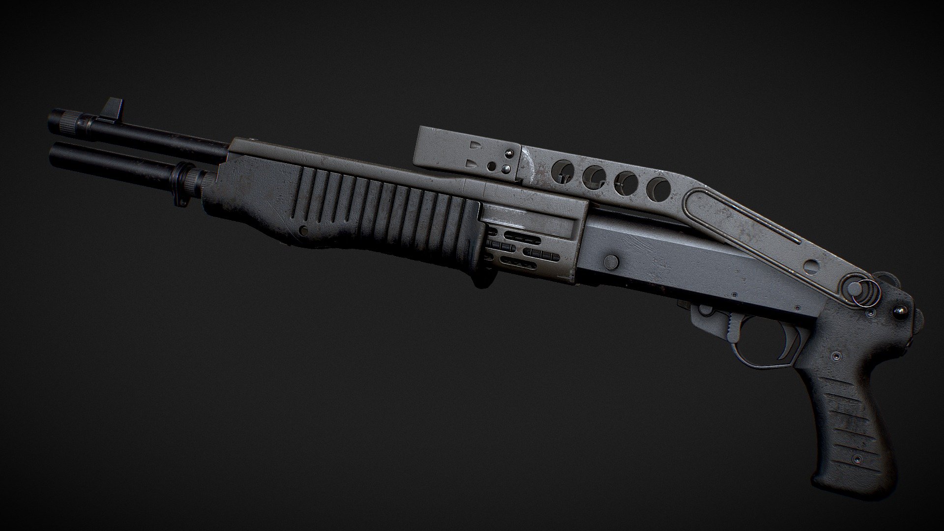 &mdash;General Information&mdash;

Lowpoly, optimized for modern game engines.

Made using real world scales

High quality 4k textures

Created to be used in a modern engine that supports physically based rendering (PBR) comes with textures optimized for Unreal Engine 4 and Unity 5.

-Detailed Model Specifications-

Weapon and Magazine contains 20 separate objects and are ready to be rigged. the objects are:

Receiver
Barrel
Bullet
TriggerPlateAsembly
PlasticGrip
MagazineExtension
BreechBlockSlide
CartridgeCarrier
HandSafetyPin
BreechBoltLatchPin
CarrierLatchButton
MagazineCutOffButton
StockFrame
HandGuard
SlideActionSleeve
BreechBlock
ActionSpring
RetainingScrewWasher
GripRetainingScew
Trigger
Geometry :

Polygon : 34836

Vertices : 18027

Triangle : 35244

-Texture Information-

All 4k Texture (All textures are in .tga format)

Unreal:

&ndash; Base color

&ndash; OcclusionGroughnessMetallic

&ndash; Normal

Unity:

-Albedo

-Normal

-MetallicSmoothnessOcclusion

-AO

https://www.artstation.com/gameweapons - Franchi Spas 12 - Buy Royalty Free 3D model by GameWeapons 3d model
