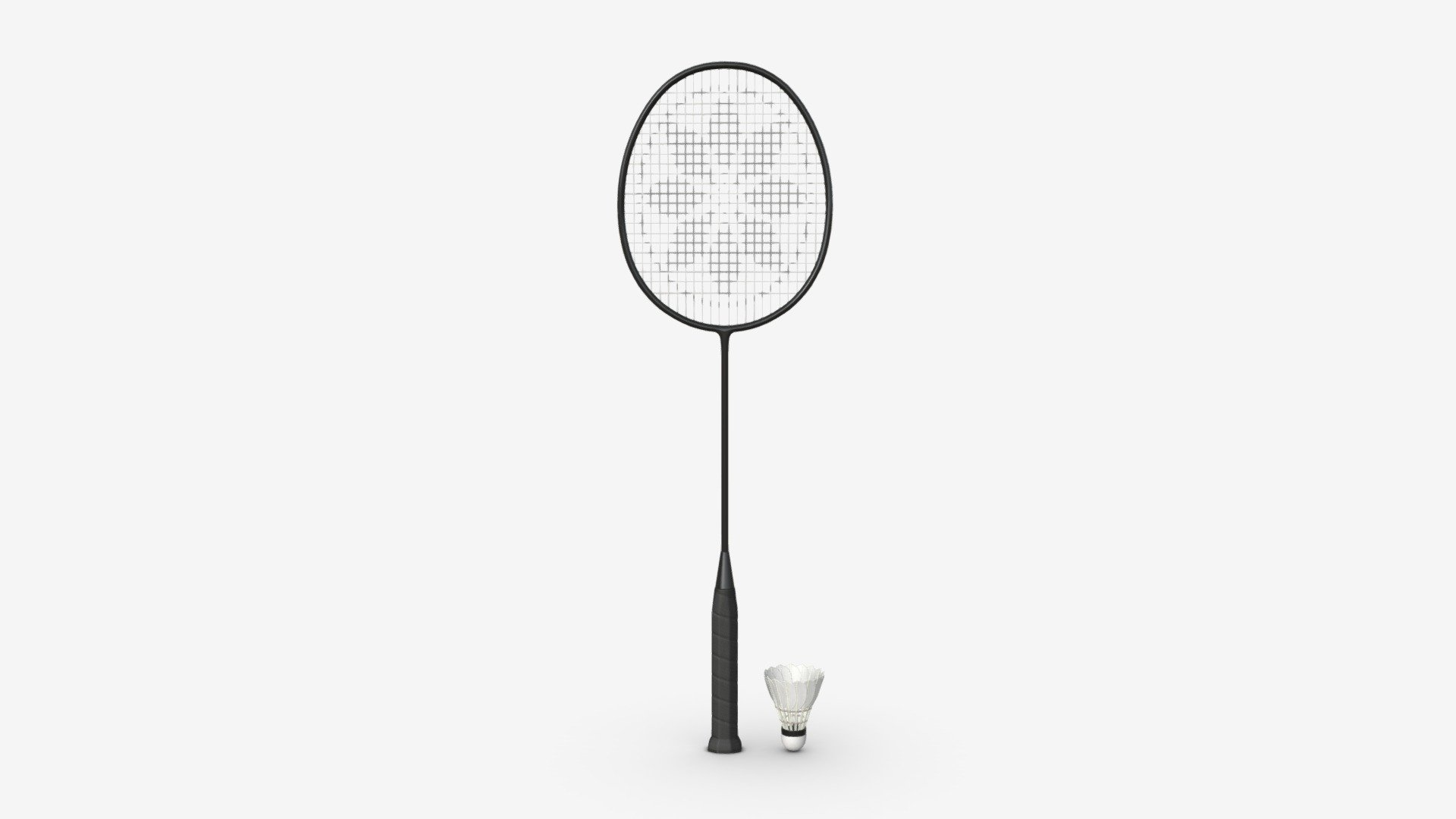 Badminton Racquets with Shuttlecock - Buy Royalty Free 3D model by HQ3DMOD (@AivisAstics) 3d model