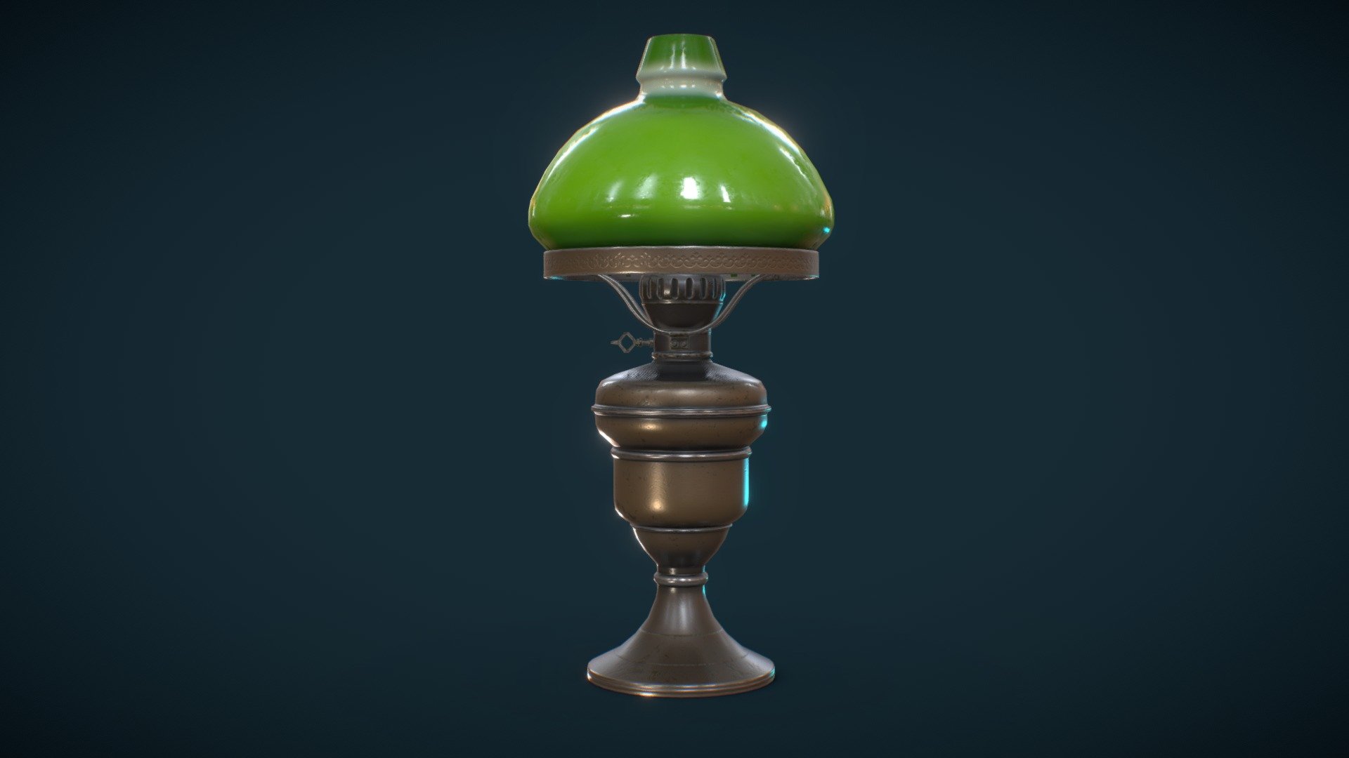 An old atmospheric vintage lamp. Decorate your unusual grotesque interior 3d model