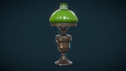 kerosene lamp lamp, floor, antique, lampshade, kerosene, vikorian