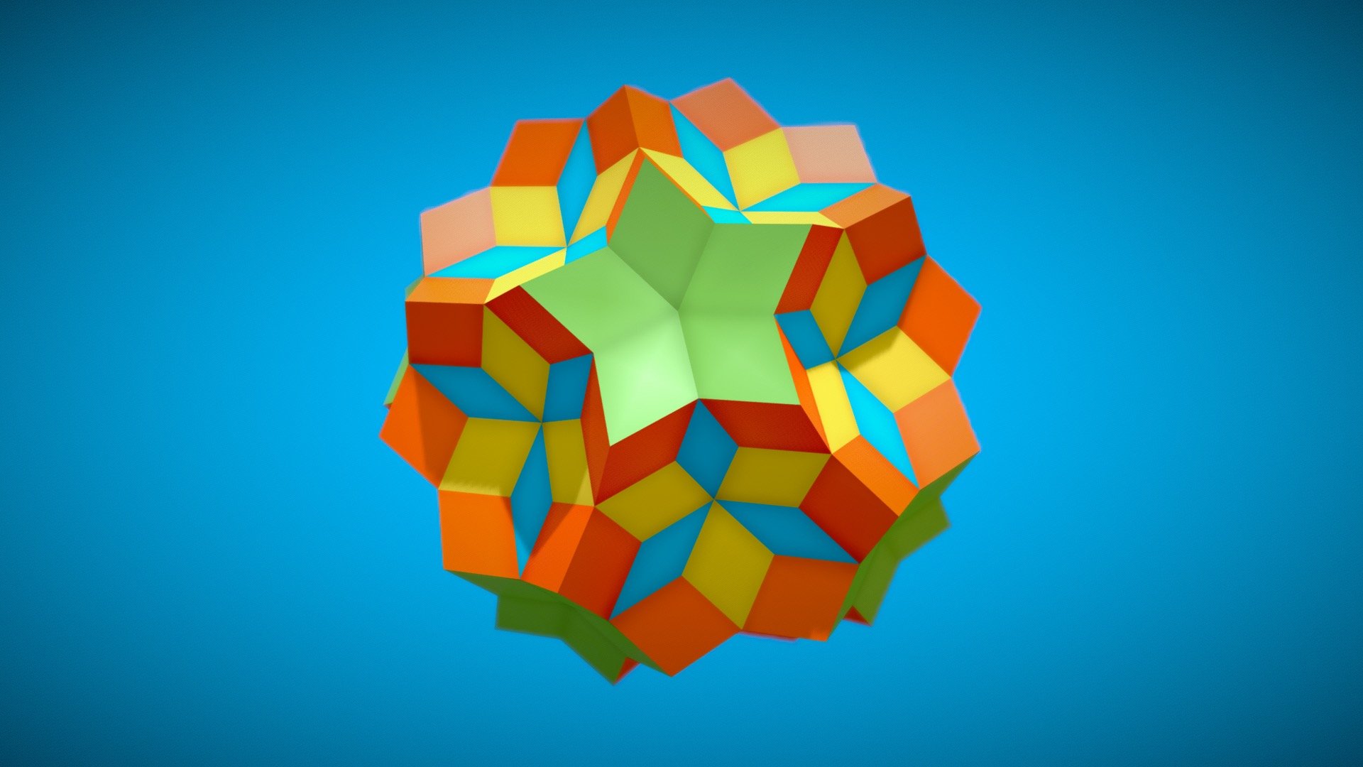 Rhombic Zonogon - 3D model by Hedron (@hedronapp) 3d model