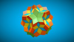 Rhombic Zonogon flower, geometry, math, polyhedron, rhombus, symmetry