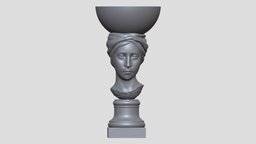 Head Statue assets, miniature, decor, 3dprinting, statue, head, woman, art, female, sculpture