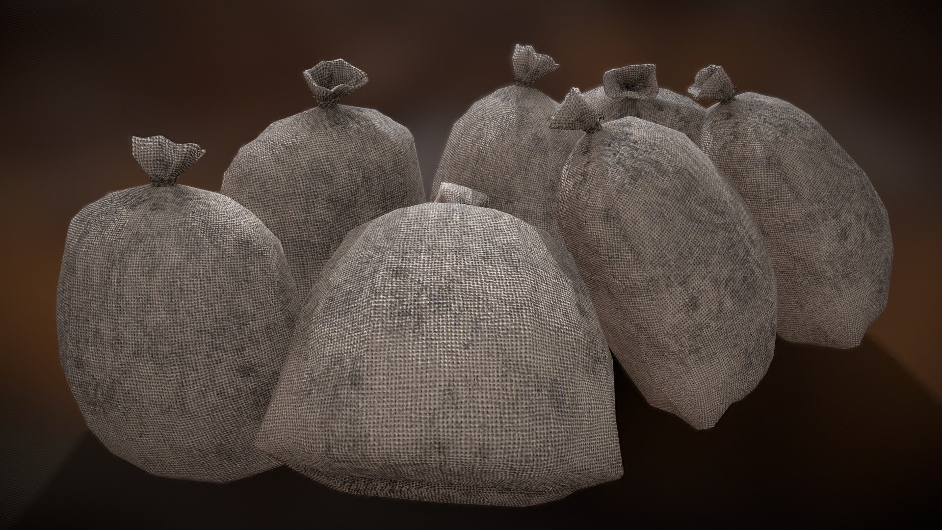 Bags of flour - 3D model by visualdimension 3d model