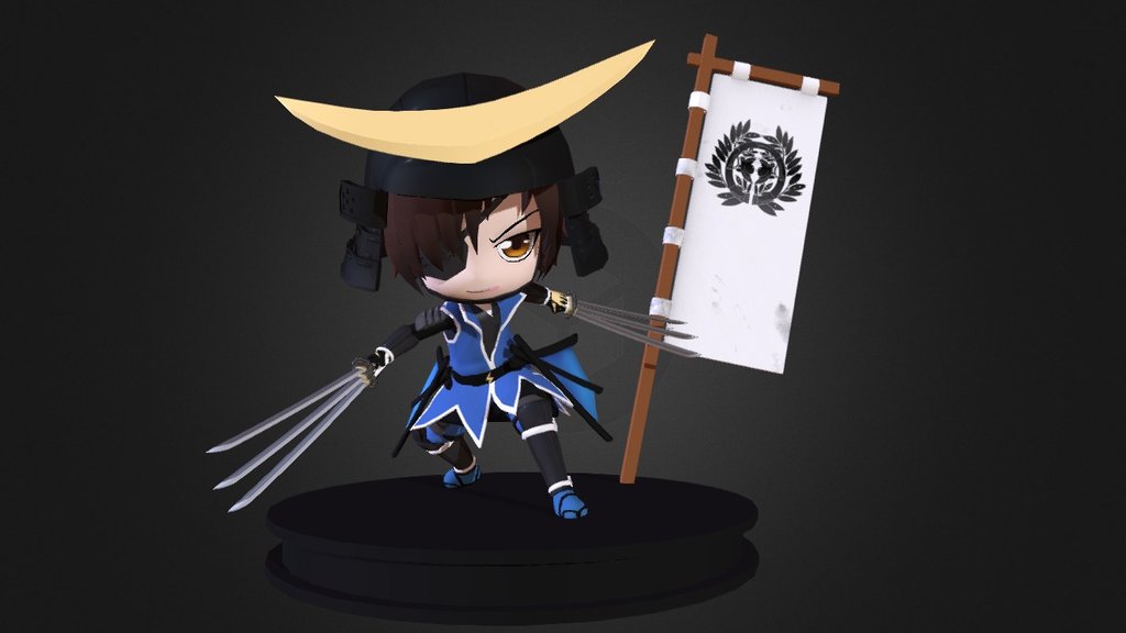 Fanart : Date masamune [伊達 政宗] from Sengoku Basara [戦国BASARA]

Model &amp; Render : 3Ds Max
Texture : Substance Painter , Photoshop

Thank you for watch and like my work :) - Date masamune [伊達 政宗] Fanart - 3D model by May (@Mayvika) 3d model