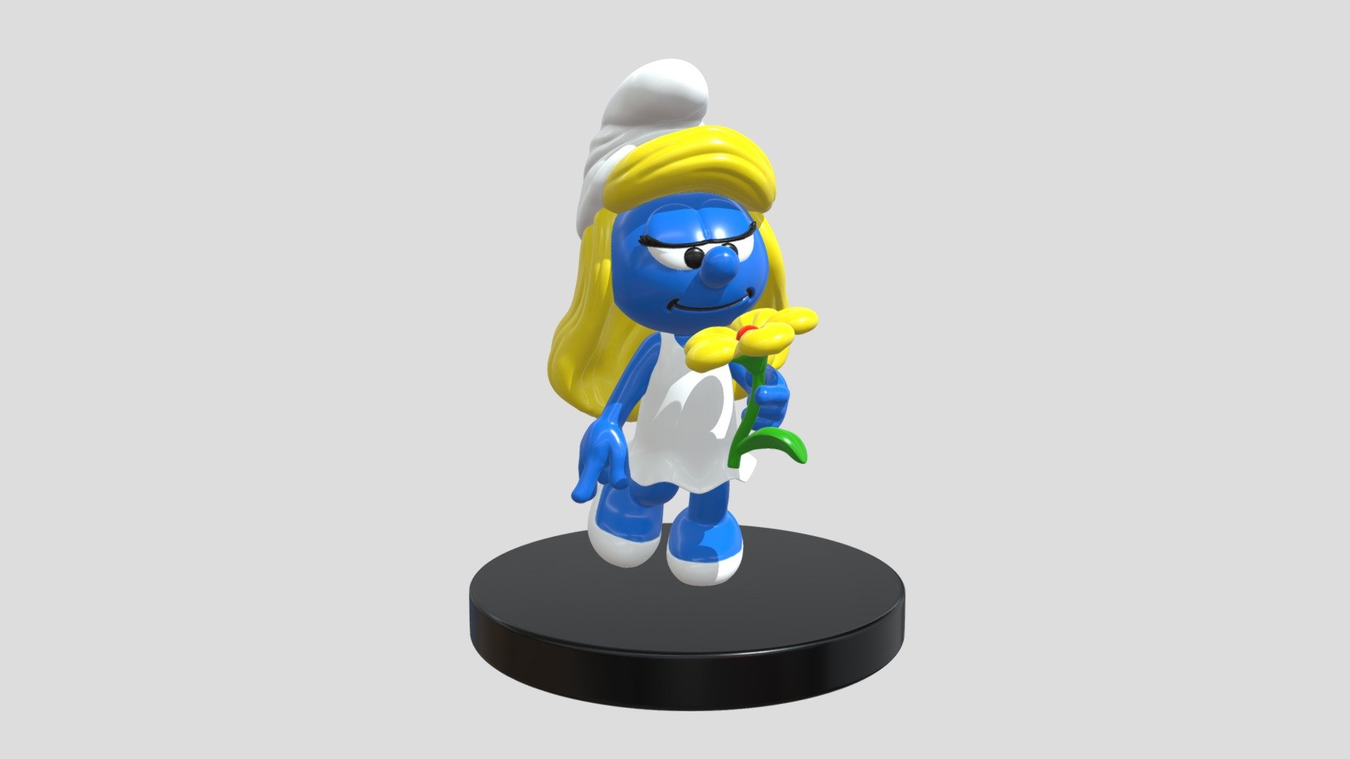 This is Smurfette figurine in 3D printable model,
base on the style guide of 18 Models shape smurfs GUÍA - 2018.
Size:114.3x90x90mm

There are many version of Smurfs, this model is sculpted according to 18 Models shape smurfs GUÍA - 2018. Please also take a look for my other Smurf characters in this series! Many more coming up! - The Smurfs - Smurfette - 3D model by sculptor101 3d model