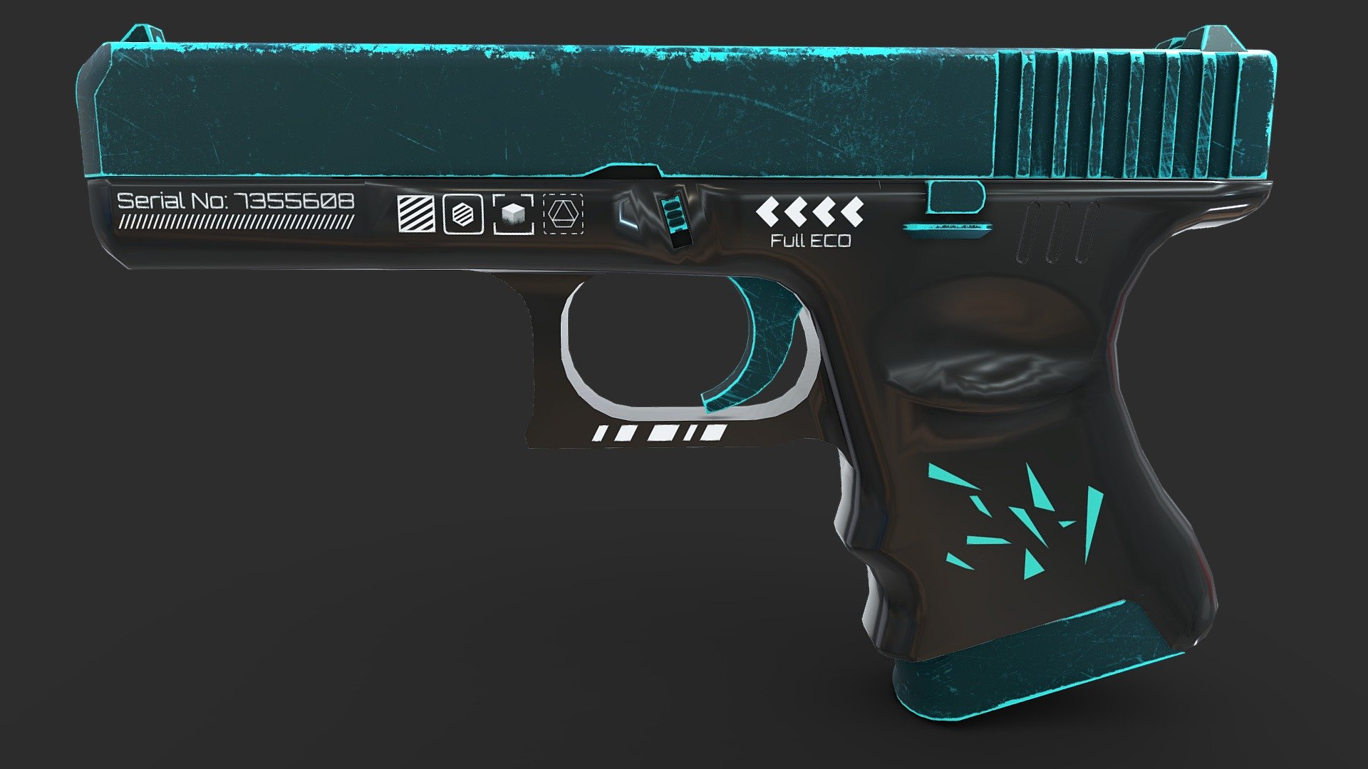 Skin for CS:GO - Pistol // Color Scheme - 3D model by ap0skyre 3d model
