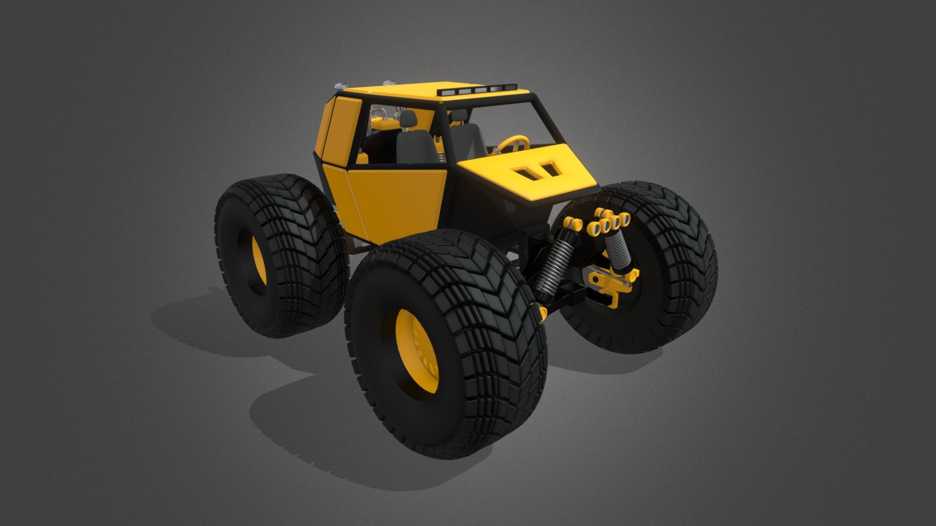 High quality 3d model of a monster truck - Cartoon offroad monster truck - 3D model by Ndevisuals (@Wade23) 3d model