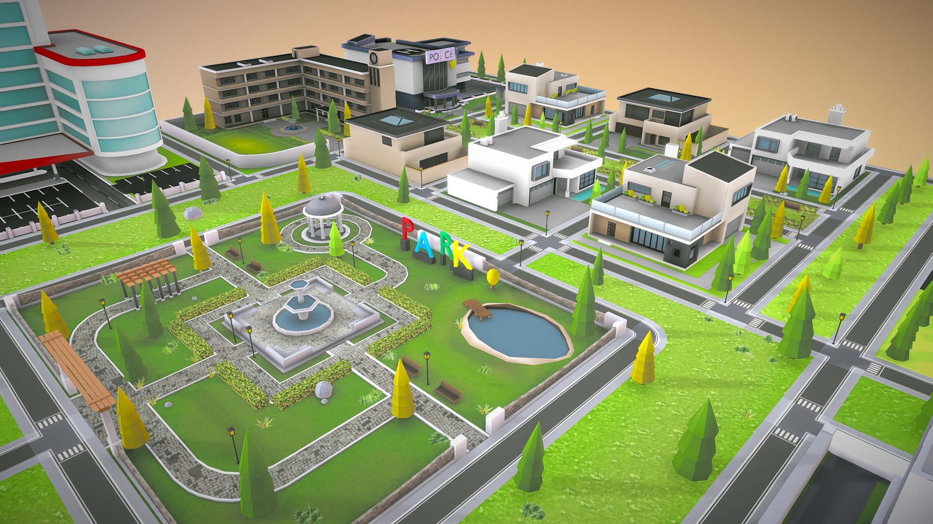 Isometric Buildings - Isometric Buildings  Game Assets - 3D model by oraystudios 3d model