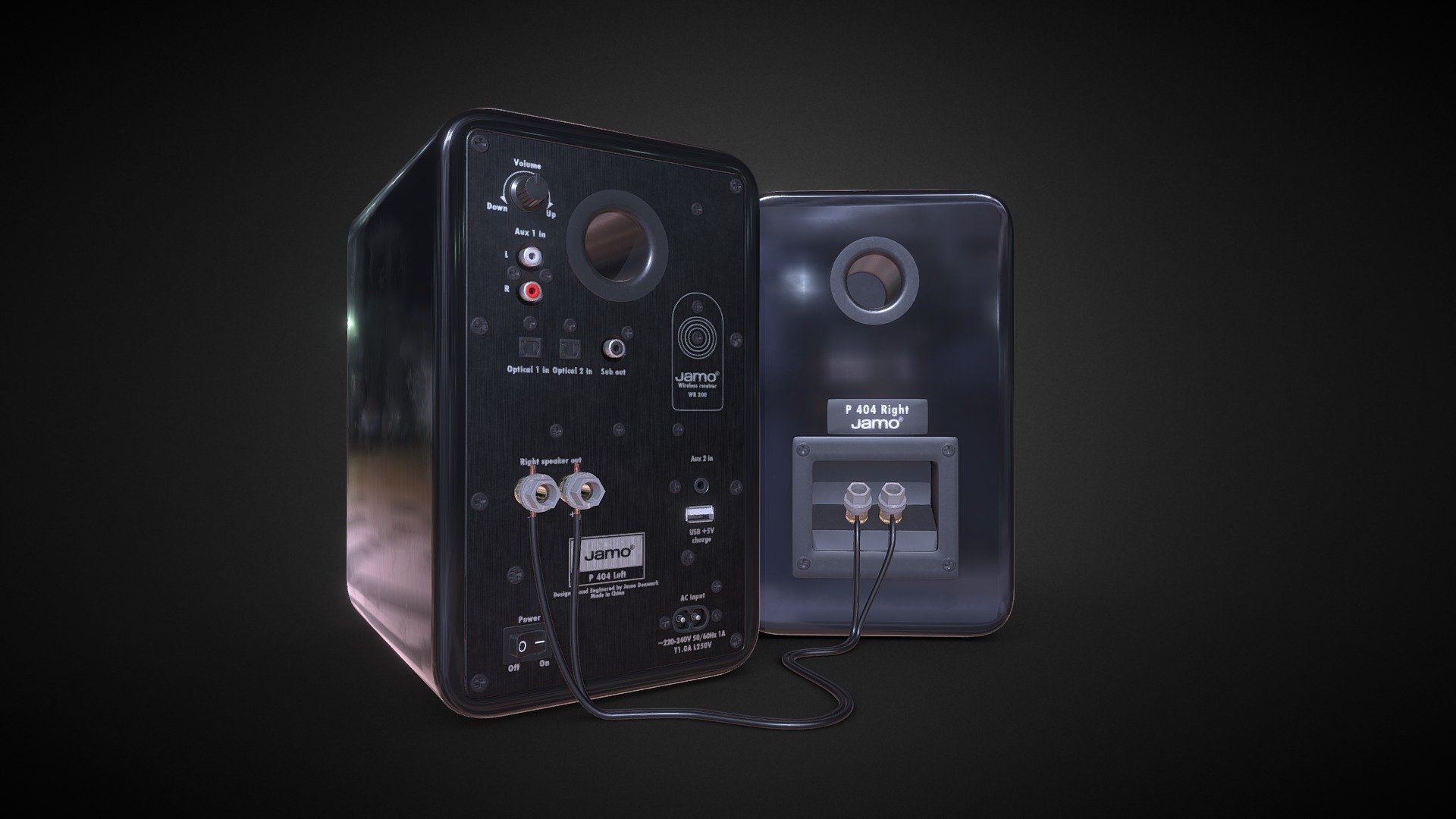 Yet another modelling / texturing practise - Jamo P404 active speakers - Download Free 3D model by pester 3d model