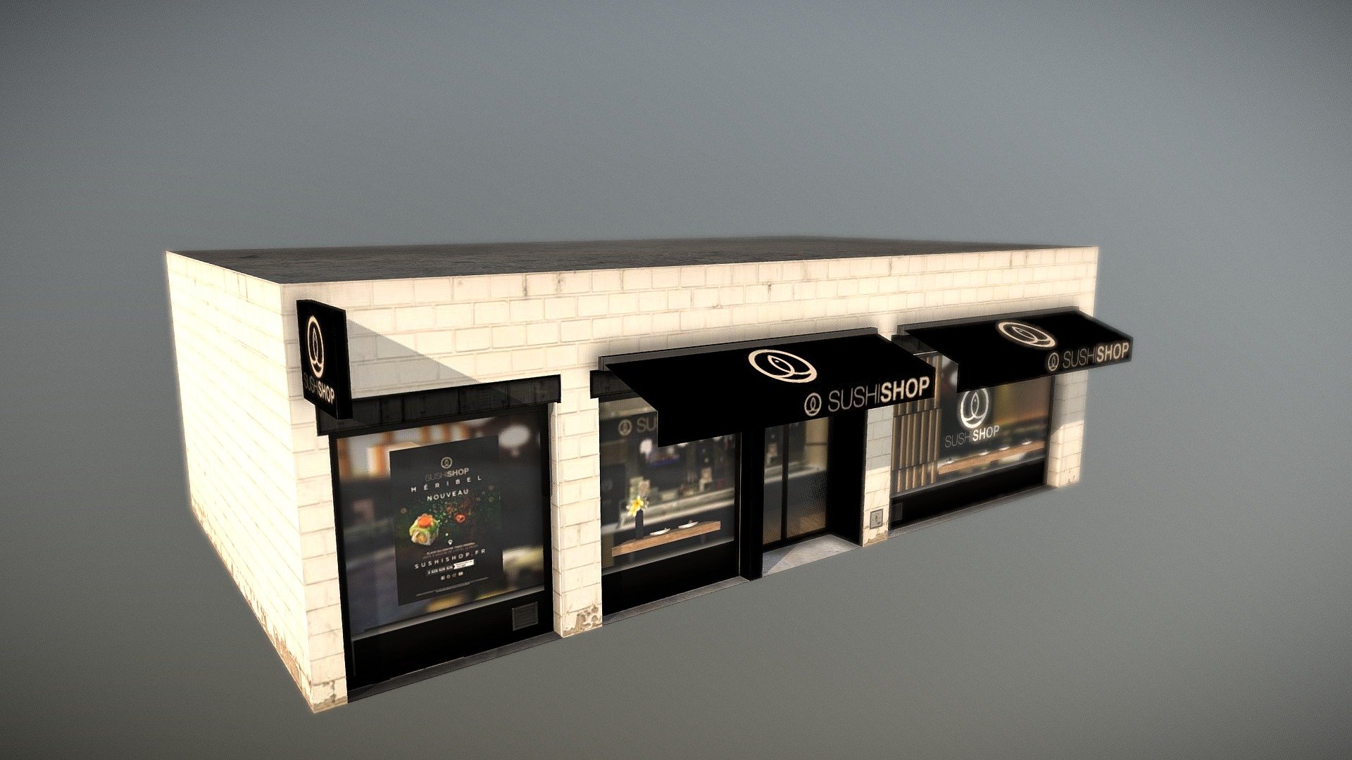 SushiShop is a Japanese style fast-food chain founded in France in 1998.
Asset created for Cities:Skylines 3d model