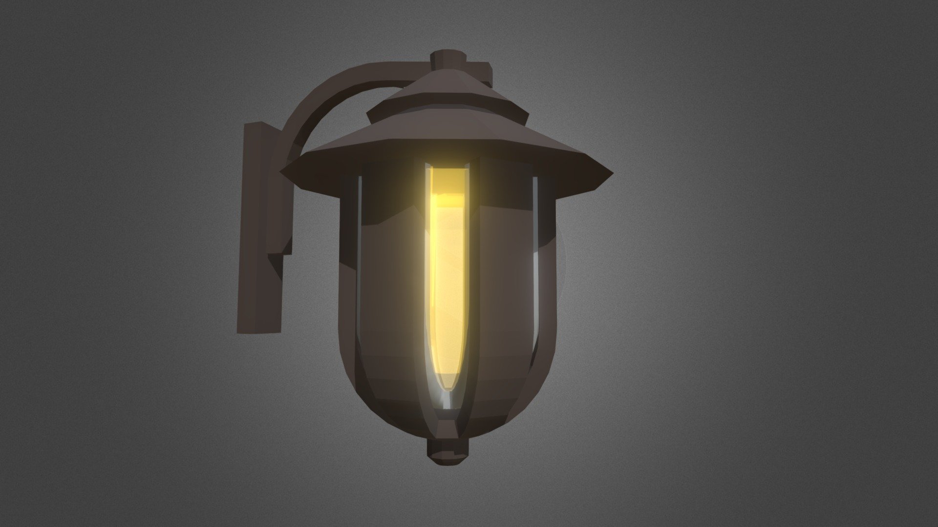 Simple wall hanging lantern.
Modeled in Blender July 2020, free to use 3d model