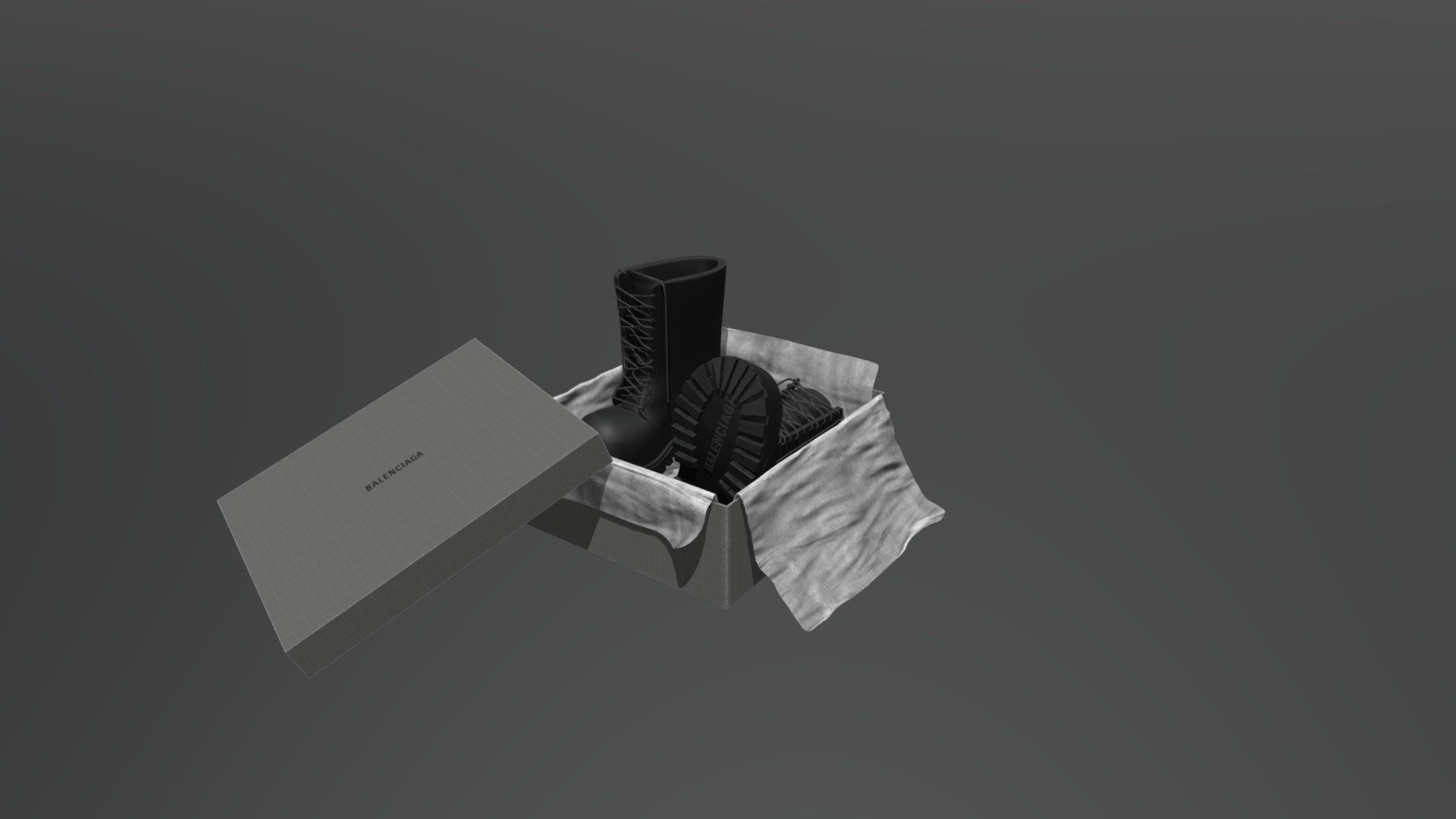 Balenciaga spring 23 - balenciaga steroid boots - 3D model by SUCE (@nSUCE) 3d model
