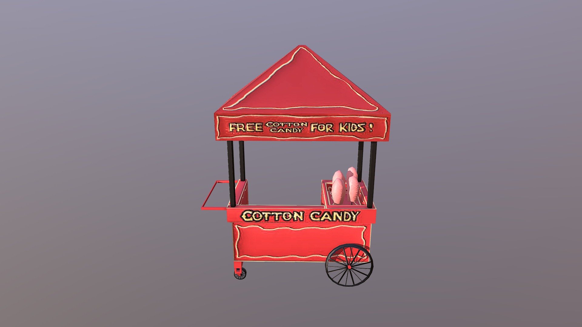 Cotton Candy Stand - 3D model by lurkhound (@bullycat) 3d model