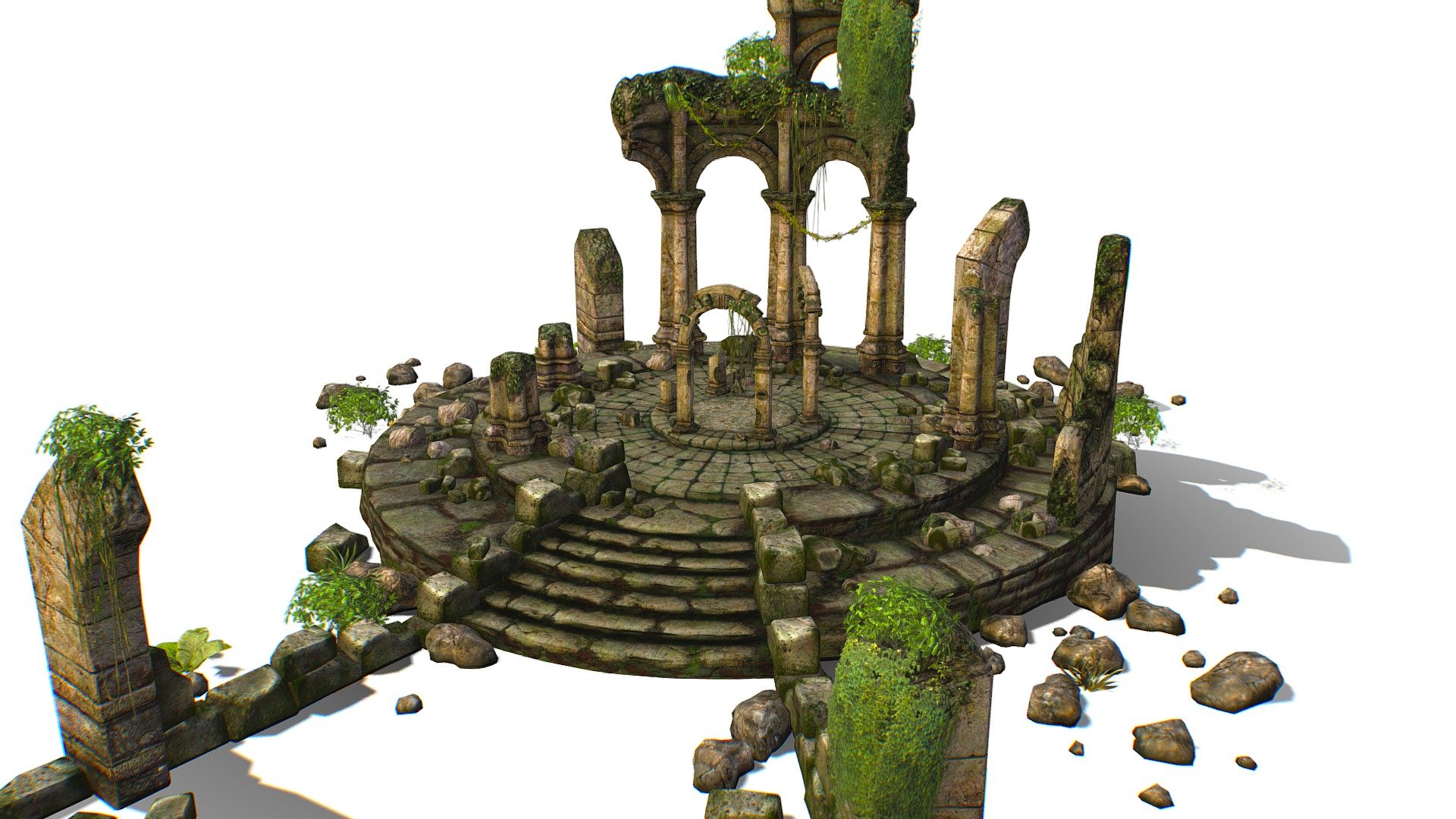 constructor ancient jungle portal ruins - Maya file included - More than 30 separate 3D objects to assemble the location - constructor ancient jungle portal ruins - Buy Royalty Free 3D model by Oleg Shuldiakov (@olegshuldiakov) 3d model