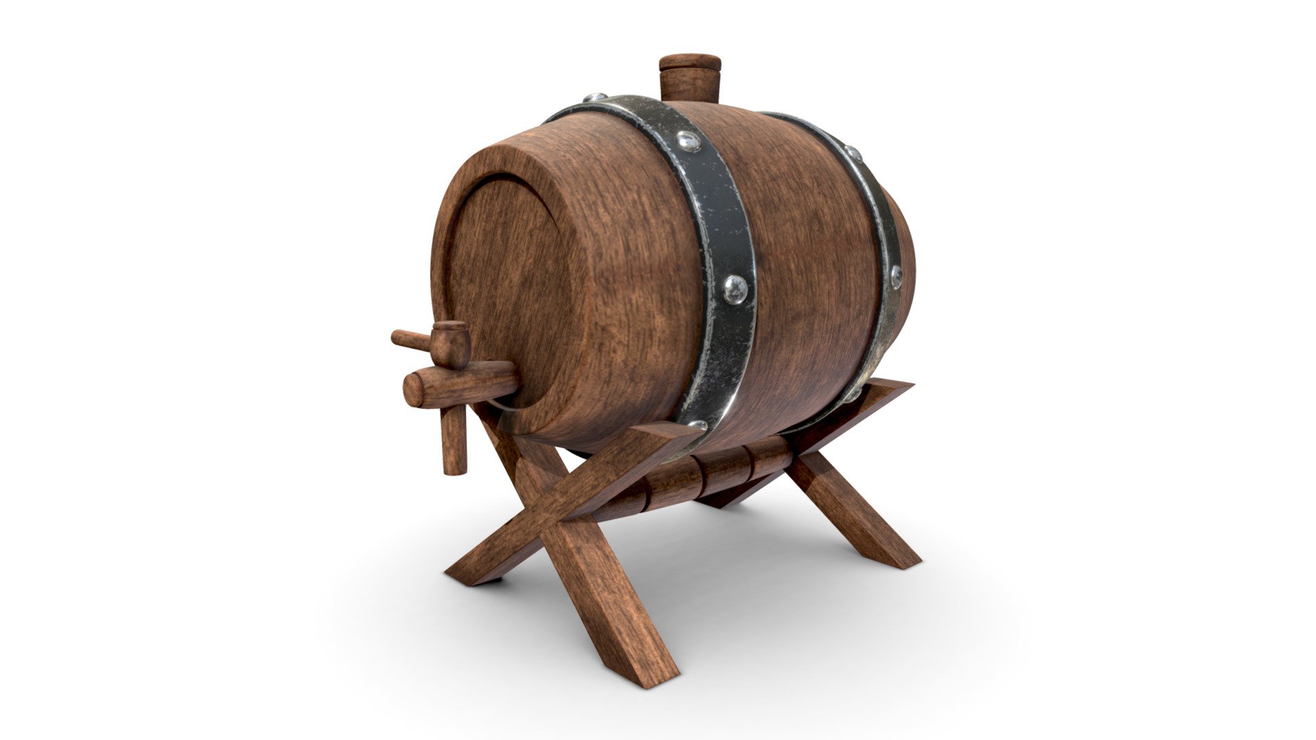 A wine barrel, made for the 3D modeling course I'm teaching 3d model
