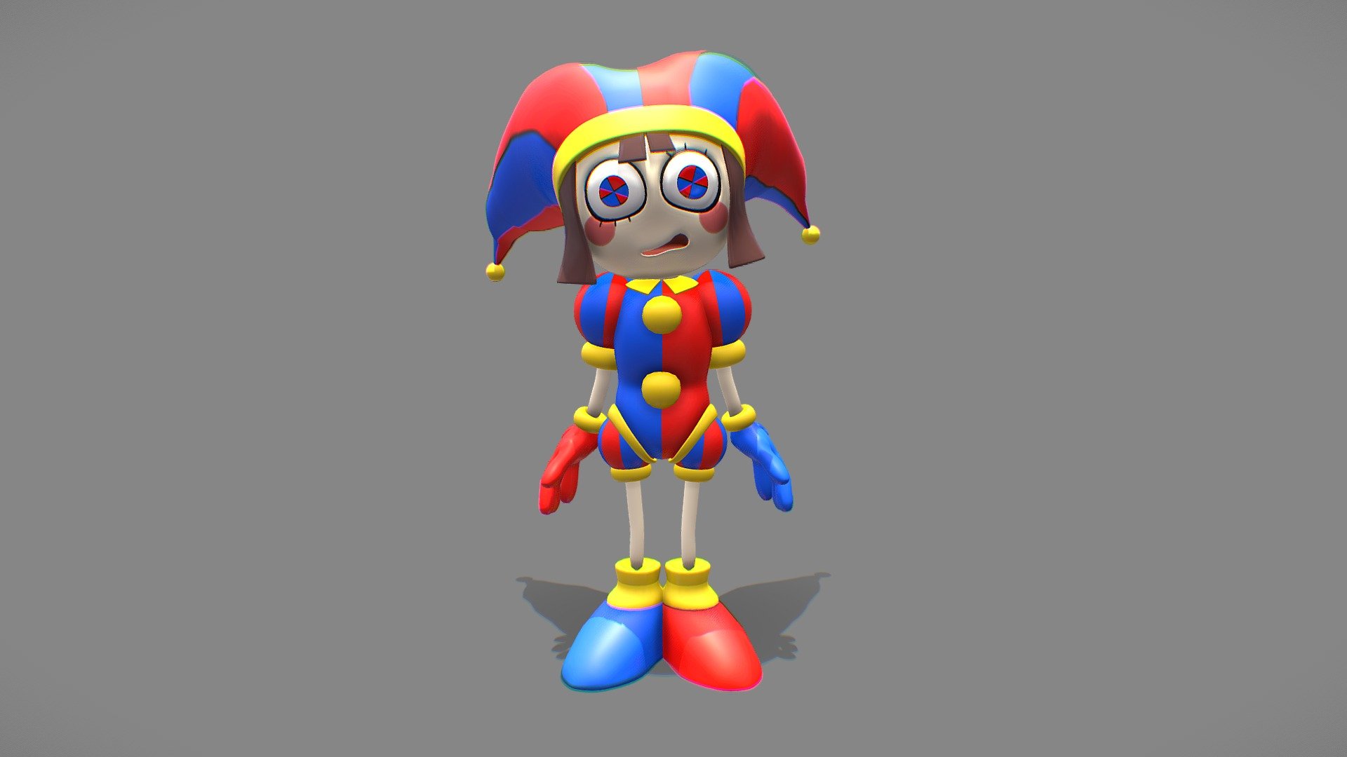 It's XDDCC! Erm&hellip; no, that's terrible. What do you think of, Pomni? - Pomni - The Amazing Digital Circus - 3D model by camad203 3d model