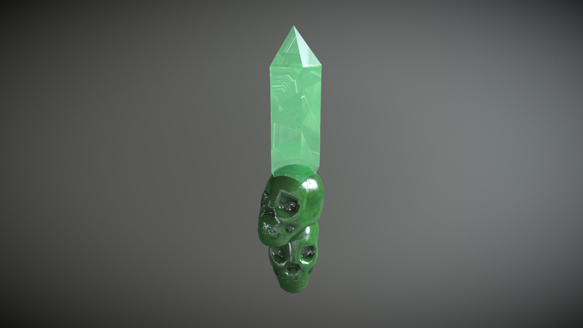 Emerald Skull Gem - 3D model by skarus210 3d model