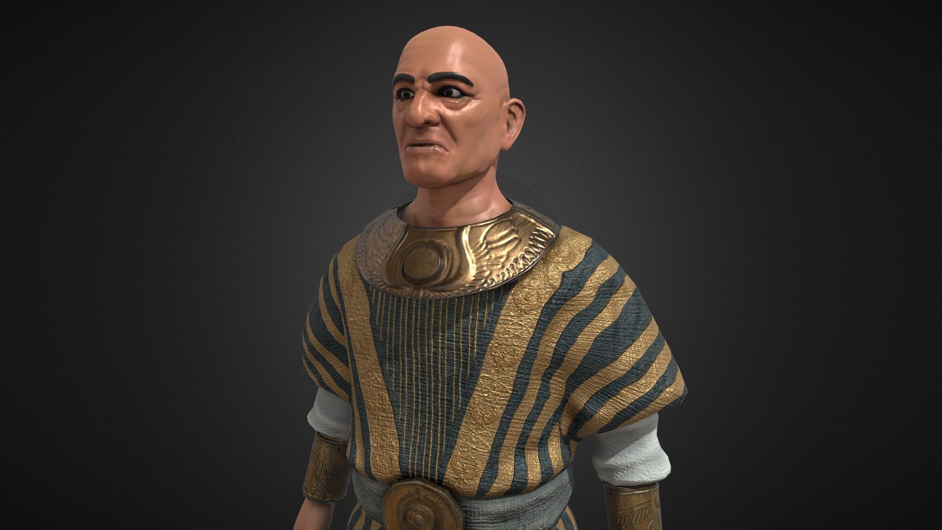 Full Character Model continued off of my earlier head bust model. 

Created for a university assignment, 2023.

Made using Zbrush, Maya, Photoshop and Substance Painter - Egyptian Scribe - Character Model - 3D model by RainOnTheMoon 3d model