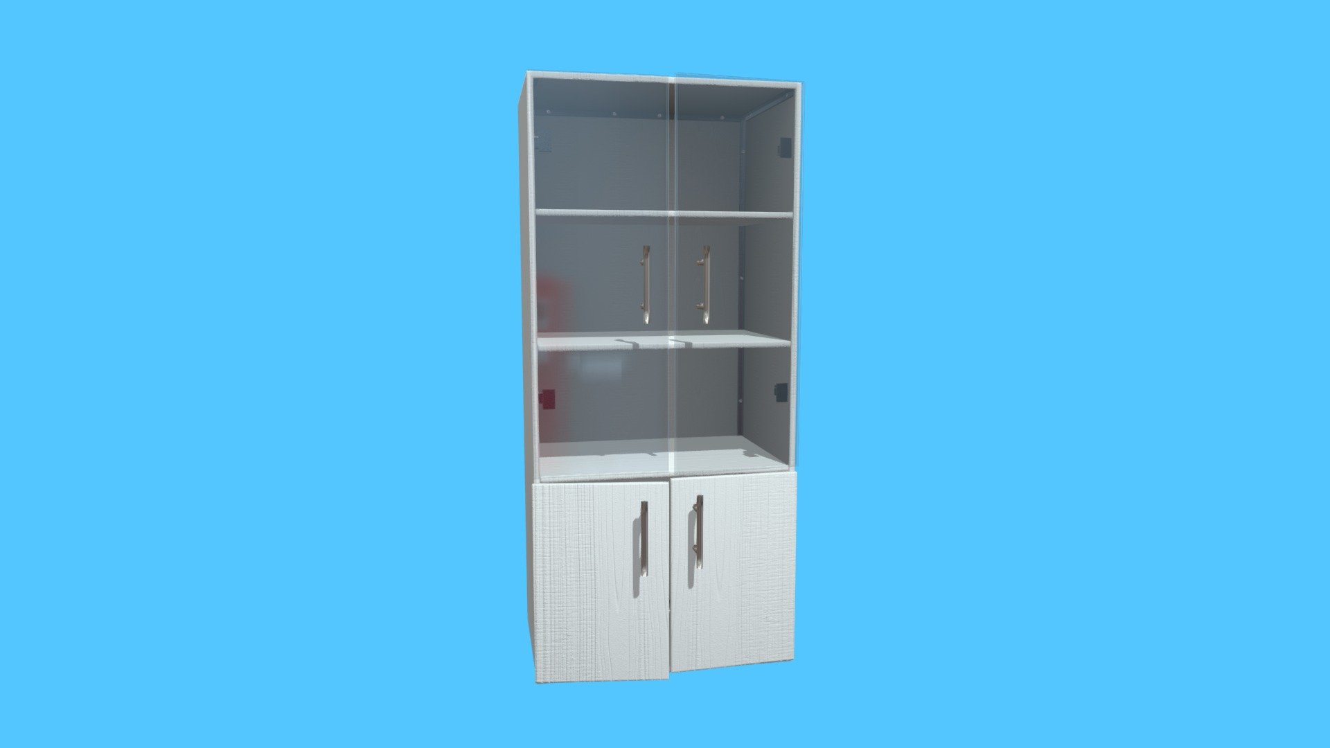 Wood cabinet with white paint - 3D model by 3D Chop Art (@3dchop) 3d model