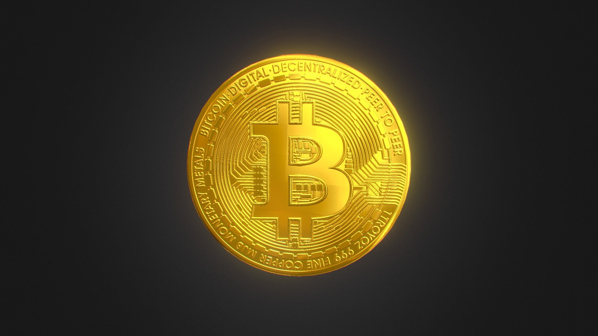 Cryptocurrency Coins &lt;&lt; - Bitcoin - Download Free 3D model by Karolina Renkiewicz (@KarolinaRenkiewicz) 3d model