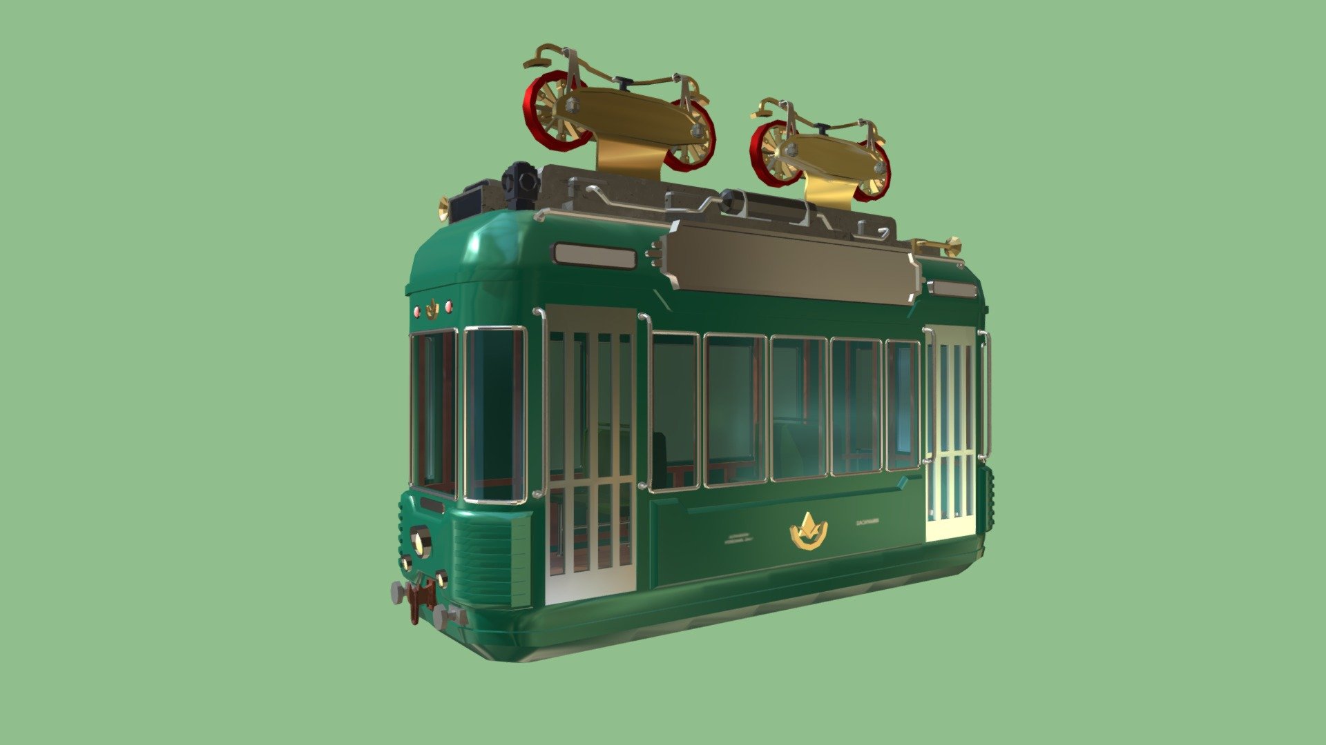Steampunk Tramline - 3D model by cnusoid 3d model