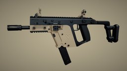 KRISS Vector Submachine gun uv, maps, small, videogame, army, unreal, submachine, baked, arma, videojuego, vector, tactical, caliber, kriss, weapon, unity, asset, pbr, military, gun, textured