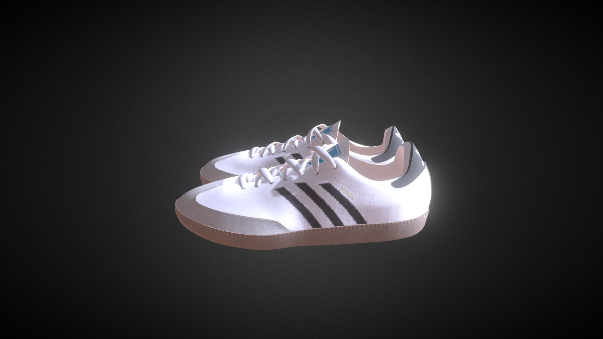 adidas samba shoes modelled in 3ds max and textrued in photoshop - Adidas Samba - Buy Royalty Free 3D model by melvinx 3d model