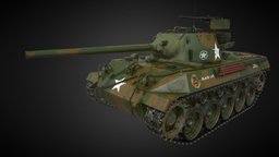 M18 "BlackCat"/"Hellcat" ww2, hard-surface, tank, military, usa