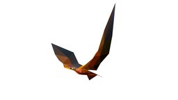Animated Steppe Eagle Lowpoly Art Style