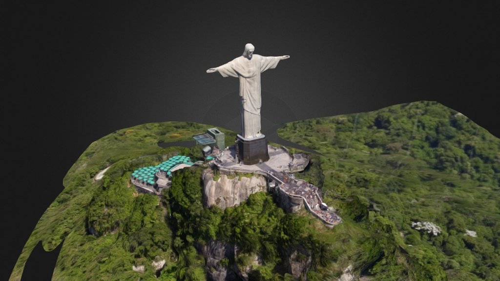 Photographed from helicopter hand held camera (57 pic)
Rio de Janeiro's Christ, can be said to be one of the major reasons I came to Brazil, this stands in the corcovado mountain.

巴西里約熱內盧的基督像，可以說是我來到巴西的其中一個重要的原因，這座聳立在corcovado mountain上的巨大基督像，跟吉薩的大金字塔、雅典的帕特農神殿一樣，一直是我在這個世界上非常喜歡的景象。
相片是從直升機上手持相機 (我的GRD 3)從窗戶伸出去拍下的，握超緊的！
http://earth-walking.blogspot.tw/2010/02/rio-i-love-you.html - Christ The Redeemer In Rio De Janeiro - 3D model by mark.energy 3d model