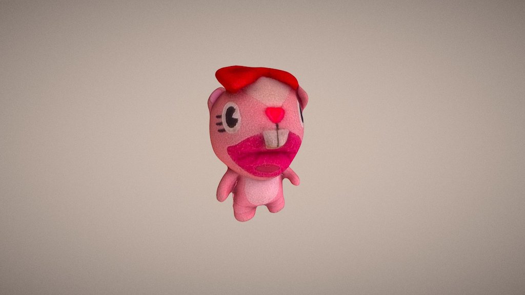 A Happy Tree Friends soft-toy which I scanned on a turntable using photogrammetry. Good memories of this dude 3d model