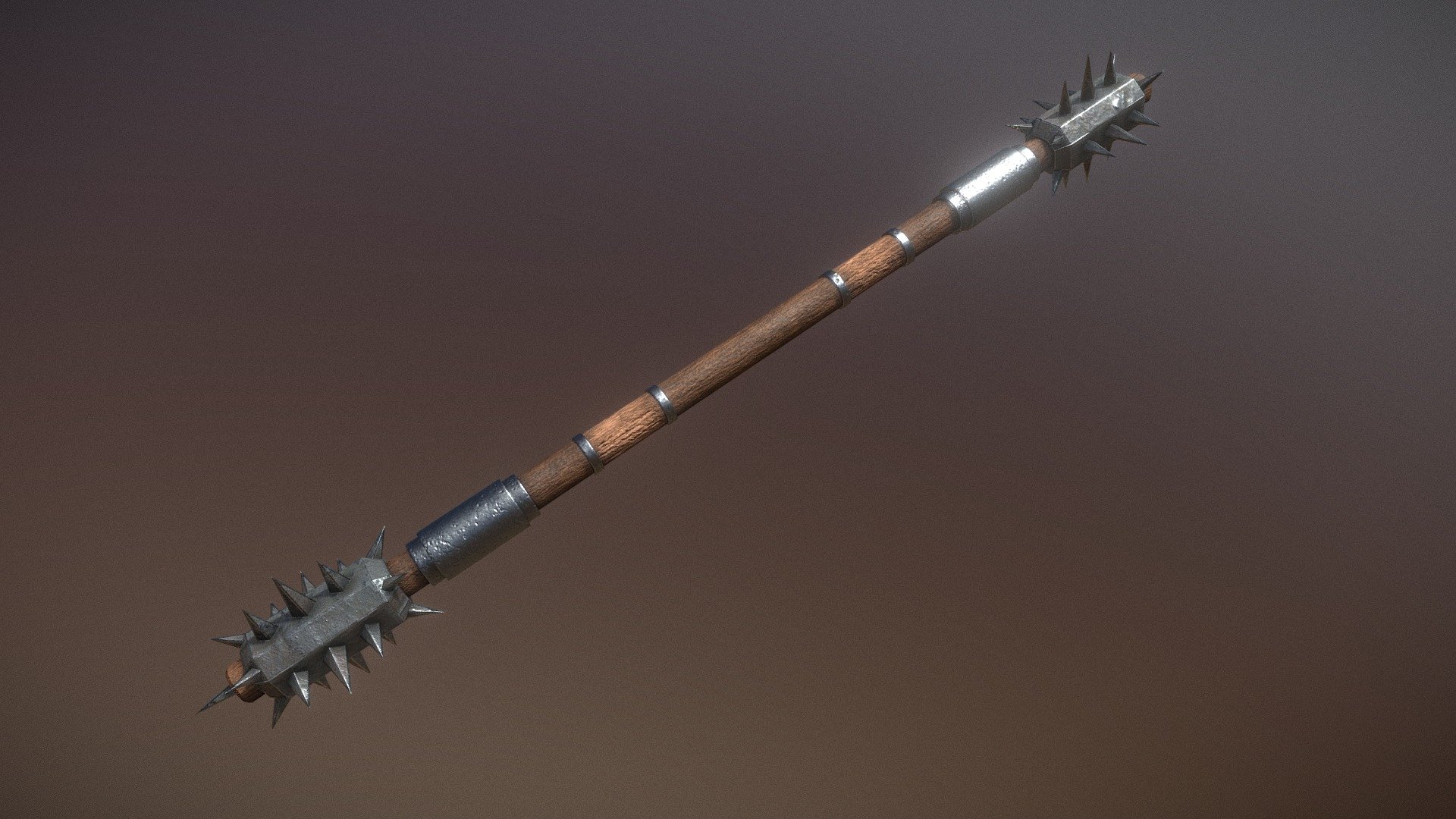 1-Day low poly staff project.  Wanted to combine two favorite weapon types 3d model